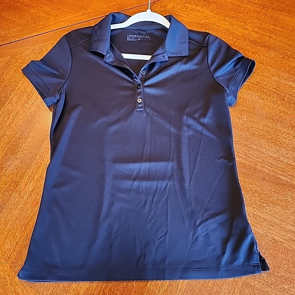 Nike Golf Dri-FIT Women's Moisture Wicking Black Polo Shirt Size M